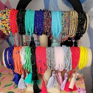 Beaded bracelet with Tassels